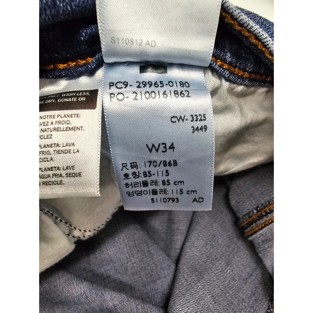 Levi's Womens Mid Rise Mid-Length Shorts Blue Cotton Blend Casual Size 18/34